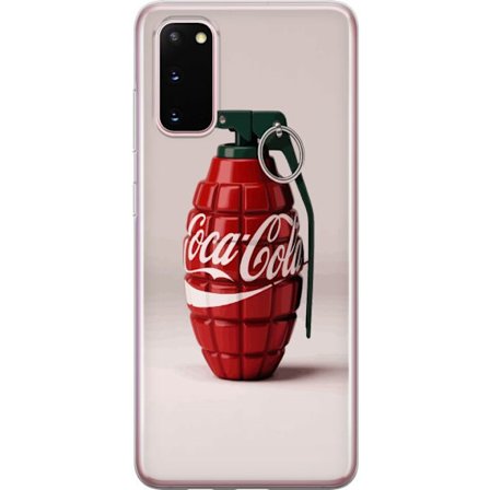 Kompatibel Mobilcover til Samsung Samsung Galaxy S20 Kunstnerisk illustration af Coca Cola granatæble i rødt og grønt, pop art inspireret motiv med
