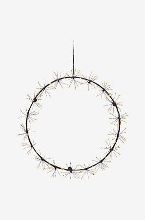 Jotex - Kranssi Dew drop flower Beh-ck black - Osta Joulun koristevalot Jotex