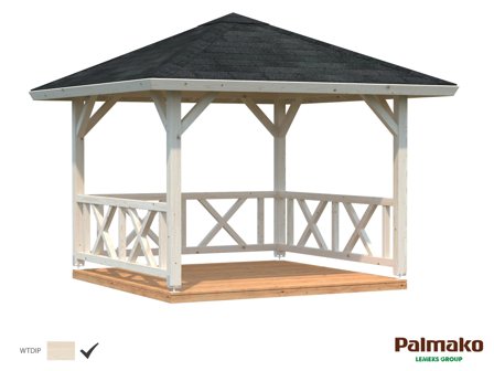 Palmako Betty Paviljong 9 m², utan golv, impregnerad natur, Uterum