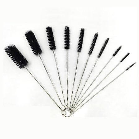 10-pack - Nylonborstar för rengöring av sugrör - Nylonborste för rengöring av nappflaskor, mjölkslangar, provrör, tekannor, sugrör