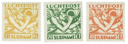 Suriname 1941 - NVPH LP15/17 - Ubrugt