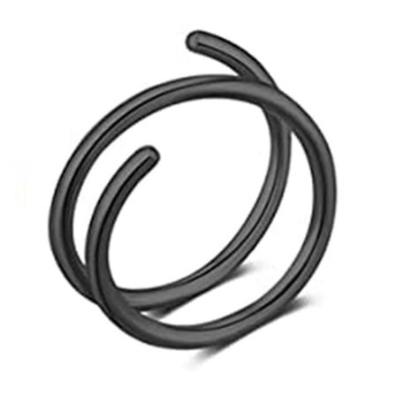 2025 Dobbelt næsering til enkelt piercing næsebøjle Twist næsebøjle til kvinder ring