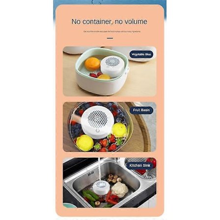 Frugt- og grøntsagsrenser, bærbar frugtrenser, renser, USB trådløs fødevare-renser til frugt