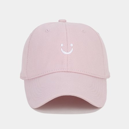Smilende ansigt baseball kasket til kvinder mænd justerbar lav profil ustruktureret bomuld far hat