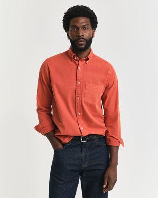 GANT - Twillskjorte i regular fit til herre deep orange