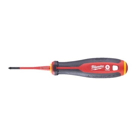 Milwaukee Tri-Lobe VDE Skruvmejsel 3-sidigt antirullhandtag PZ0 x 60 mm, Handverktyg