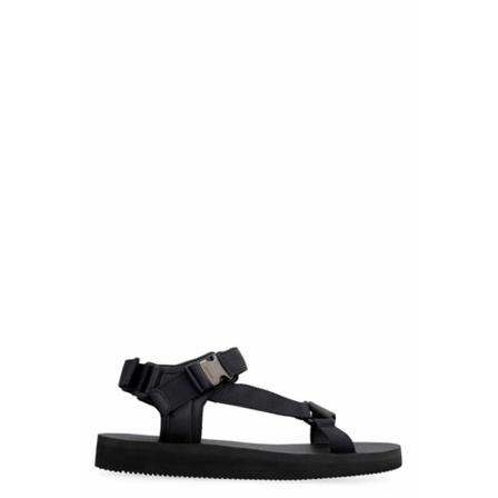 Moncler, Flat Sandals Zwart, Dames, Maat:37 EU