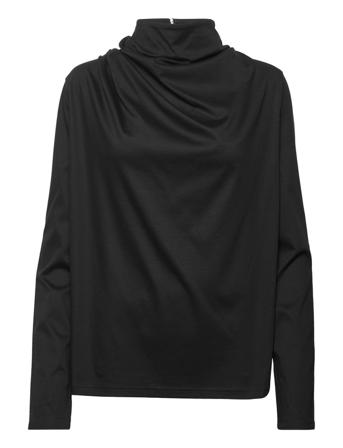 Bella Jersey Blouse Pitkähihainen Pusero Paita Musta Ahlvar Gallery