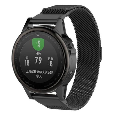 Garmin Fenix 5S milanese klockarmband - Svart