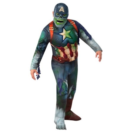 What If...? Unisex Vuxen Deluxe Captain America Zombie Kostym
