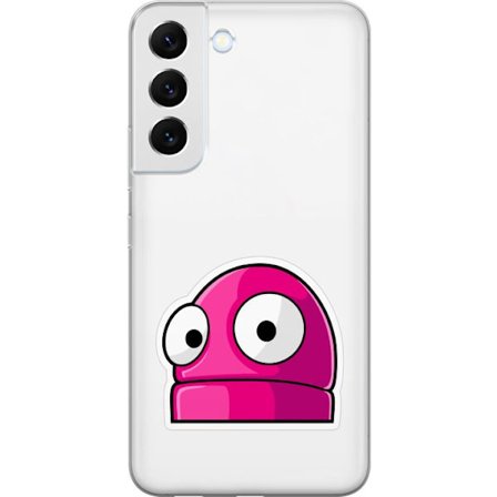 Kompatibel Mobilcover til Samsung Samsung Galaxy S22 5G Rosa tegneseriefigur med store øjne i legende og humoristisk stil