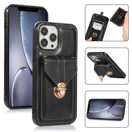 Silikonfodral För Iphone11 Pro Svart Sida Med Korthållare Pl