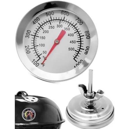 Analogt madlavningstermometer - Temperaturbestandigt - Til BBQ, Grill, Gryder, Hollandske ovne, Røg - Fra 10°C til 500°C