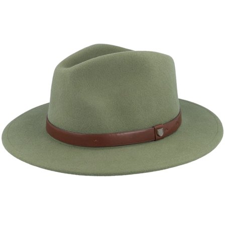 Brixton - Grün fedora Hut - Messer Light Moss Fedora @ Hatstore