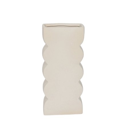 Keraaminen maljakko, valkoinen, 14,5x7x30,5 cm