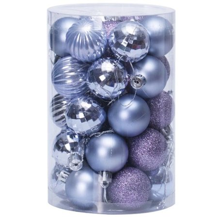 Joulukuulat 34 kpl joulukoristeet joulukuulasetti 4cm/1.57in Vaalean violetti