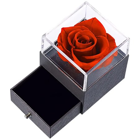 Handgjorda konserverade ros smycken - lyxig halsbandssmyckes presentask, Alla hjärtans dag Mors dag optimal present till kvinnor, present till kvinnor