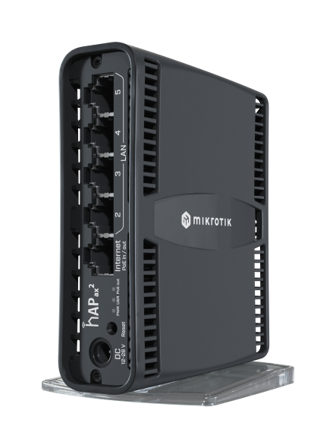 MikroTik hAP ax² - trådløs ruter - Wi-Fi 6 - stasjonær, veggmonterbar