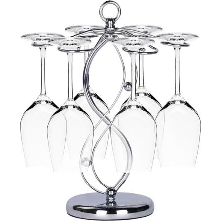 Ruostumattomasta ter ksest valmistettu viinilasiripustin, tyylik s lasien kuivausteline/viinilasiritil /jalallisten lasien s ilytysteline