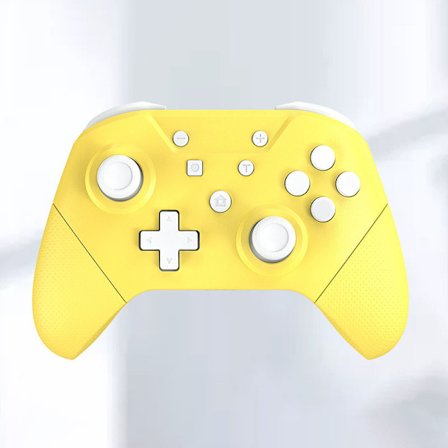 Bluetooth Gamepad NFC Somatosensory Dual Motor Vibration Trådlös spelkontroll med 3D-joystick för Switch Citron Gul