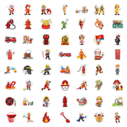 Palomies-60 kpl tarroja esteettinen vedenpitävä vinyylipakkaus tarroja vesipullolle kannettavalle tietokoneelle rullalaudalle DIY-juhliin