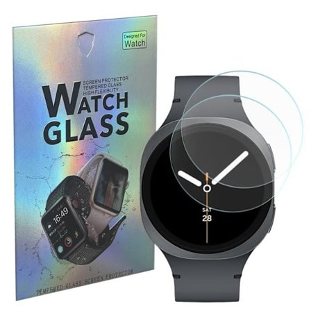 Samsung Galaxy Watch 8 44mm: Karkaistu Lasi [2 Kpl] Näytön Suojakalvo Rannekellolle Naarmuuntumaton Phonillico
