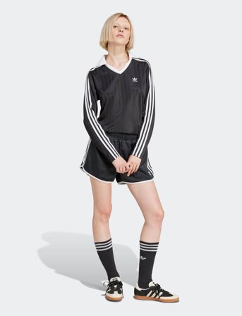 adidas Originals V-Neck Ls Tee - Black - XXS