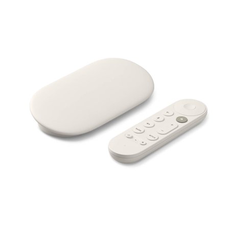 Google - Mediaspiller Google TV Streamer 4K, Bundle - Porcelain Hvit