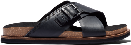 Timberland Mens Amalfi Vibes Cross Strap Sandal Jet Black