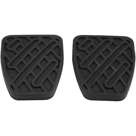 Brems- og clutchpedalpute, automatisk brems- og clutchpedalpute gummideksel (2 stk, svart) [D]