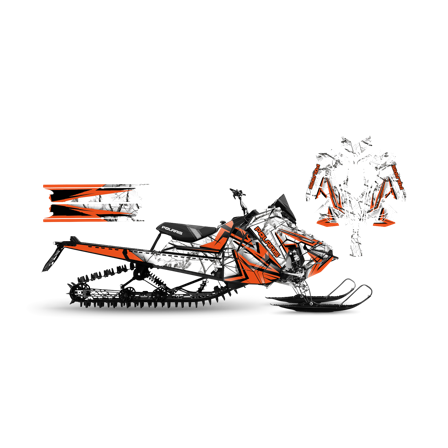 Dekalkit SweTown Real Camo Oransje - Polaris Axys 800 Switchback XCR 2018-2020
