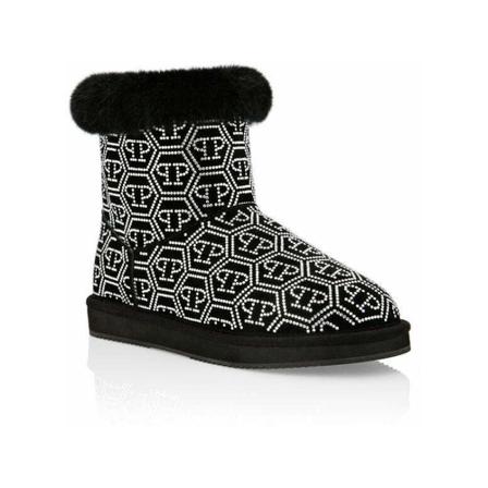 Philipp Plein Støvler Low Flat Sort, Dame, Størrelse: 36 EU