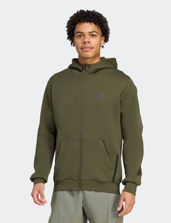 adidas Performance D4T Full-Zip Ho - Khaki green - XS