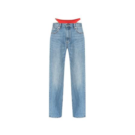 Alexander Wang, Straight Jeans Blauw, Dames, Maat:W24
