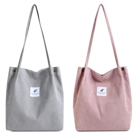 Axelväska dam - 2 st manchester väska dam axelväska shopper dam handväska för vardag, kontor, skolresa 2 st grå + rosa gray + pink
