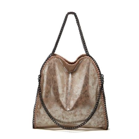 Naisten olkalaukkuketju ylellinen käsilaukku ketju pehmeä laukku crossbody laukku naisten käsilaukku Pinkish Gray