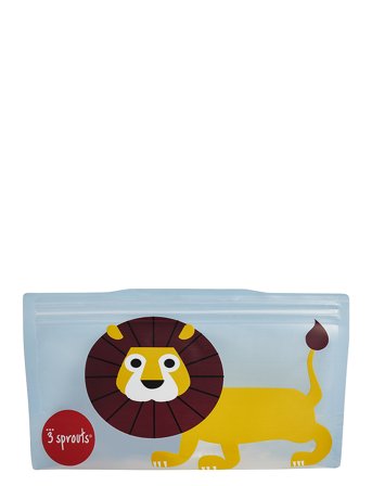 3 Sprouts | 3 Sprouts Snack Bag (2 Pack), Lion/Blue | 17.78X19.05X0.05CM