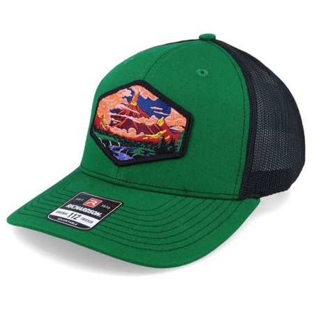 Wild Spirit - Grön trucker Keps - Vulcano Green/Black Trucker @ Hatstore