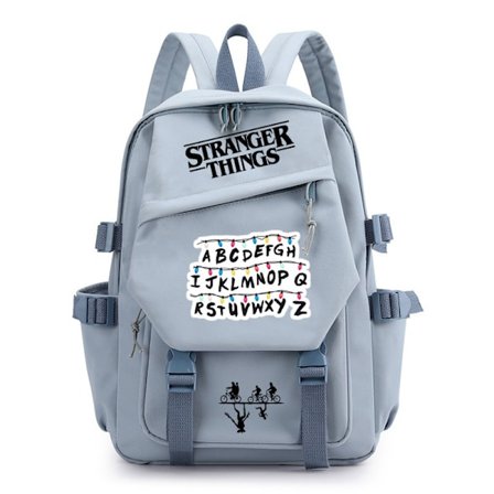 Stranger Things Ryggsekk med trykk, tenåringsryggsekk, multifunksjonell, stor kapasitet, slitesterkt materiale, flere farger tilgjengelig