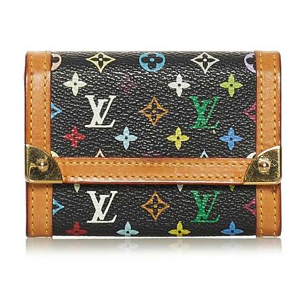 Louis Vuitton Vintage, Pre-owned Wallet Zwart, Dames, Maat:ONE Size,Canvas
