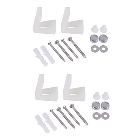 2x Vinkelgulv WC-Toilet Pans Bidet eller Halv-Sockel Fastgørelsessæt Bolte