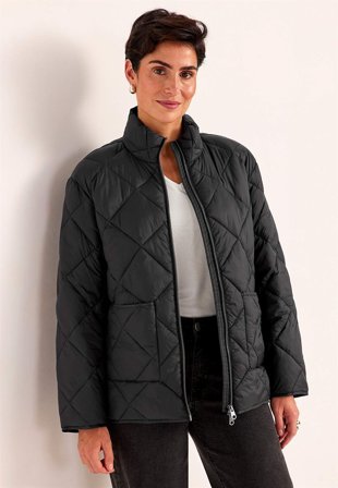 Cellbes of Sweden - Vattert lettvektsjakke i svart for damer i størrelse 34/36