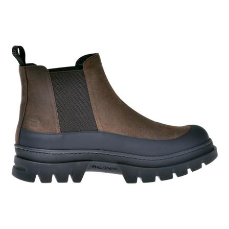 Baldinini, Beatles ankle boots in cognac greased split leather Brązowy, Mężczyzna, Rozmiar: 44 EU