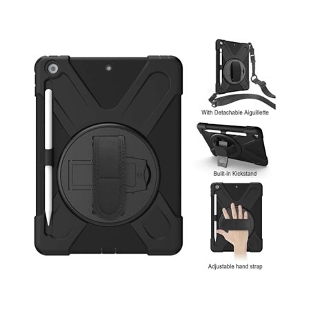 Robust Beskyttelsesdeksel med Dreiestativ for 10,2-tommers iPad Fruktgrønn (2021/2020/2019)