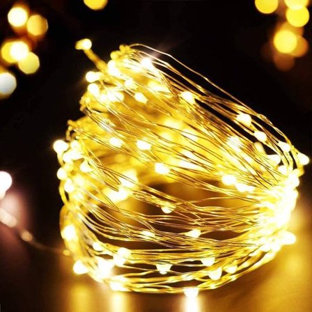 5M 50leds LED String Fairy Lights Koppartråd Bröllopsfestival Halloween Julfest Dekor, varmt ljus