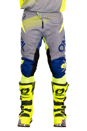 Pantaloni Cross O'Neal Element Factor Grigio-Blu-Giallo Neon 42