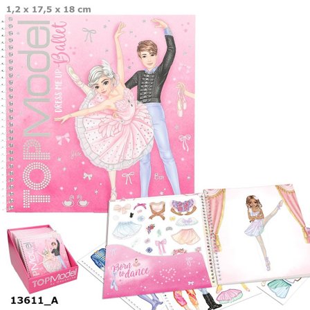 TOPModel Dress Me Up Klistremerkebok BALLETT
