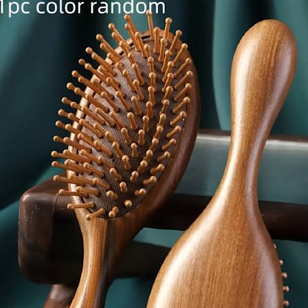 Luksuriøs Sandeltre Luftpute Kam Fine Tenner Hodebunnsmassasje Børste