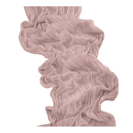 Bryllupsbordløper Gauze Bohemisk Stil Plissert Ensfarget Flekkbestandig Gjenbrukbar Bord