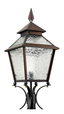 Westal Eriksberg Stolpearmatur kobber, katedralglass, 730 x 306 mm, Belysning